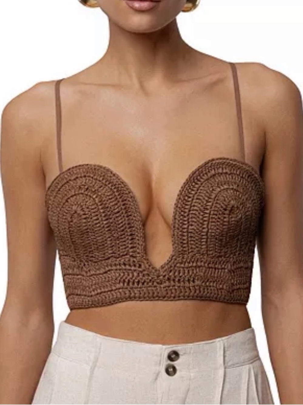 JLUXLABEL Sail Away Texture Bustier